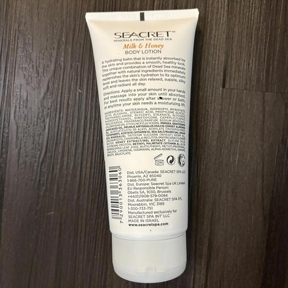 Seacret Dead Sea Minerals Milk & Honey Body Lotion 6.8oz - Picture 3 of 4